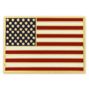 american flag lapel pin rectangle gold