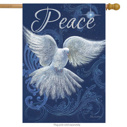 peace dove house flag