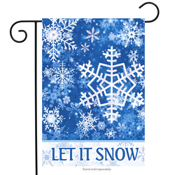 let it snow garden flag