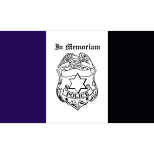police mourning 3'x5' nylon outdoor/indoor flag with grommets