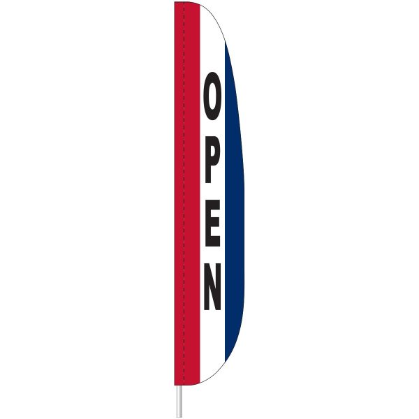 open tear drop flag & superflex pole