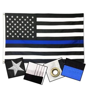 thin blue line american flag 2'x3'