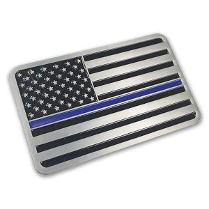 thin blue line american flag vehicle emblem