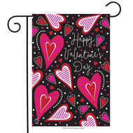 dancing hearts garden flag