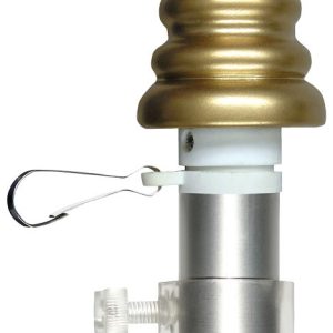 porch pole 6' x 1" silver aluminum rotating