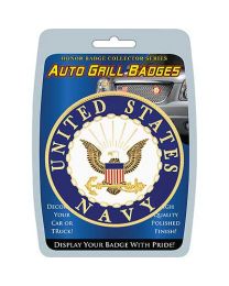 navy car grill badge 3"
