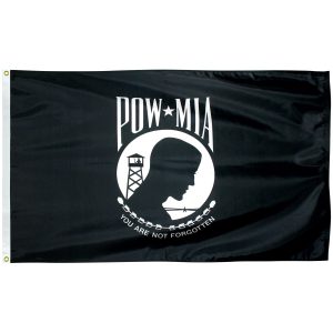 pow mia 4'x6' poly max outdoor sf flag with grommets