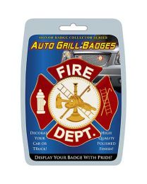 fire dept car grill badge 3"