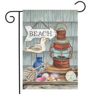 beachy vibes garden flag