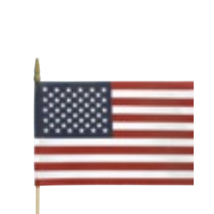 u.s. 8"x12" cotton no fray stick flag