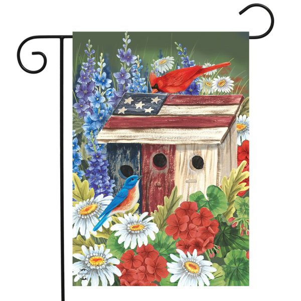 patriotic gathering garden flag