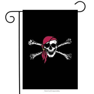 red bandana garden flag