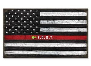 red line wood flag 28" x 48"