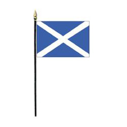 scotland w/cross 4"x6" stick flag
