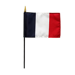 france 4"x6" stick flag