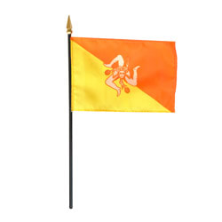 sicily 4"x6" stick flag