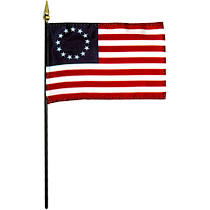 betsy ross 4”x6” e gloss stick flag