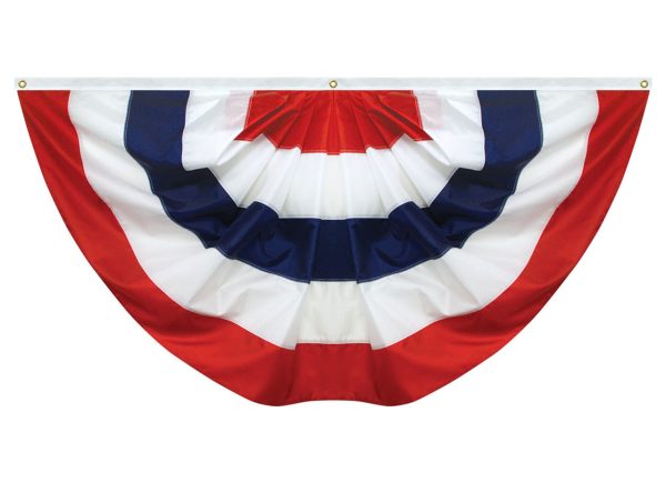 pleated nylon fan 16" x 32" fully sewn no stars