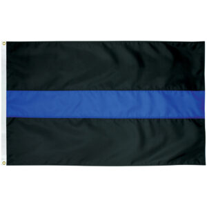 thin blue line 2'x3' nylon flag with grommets