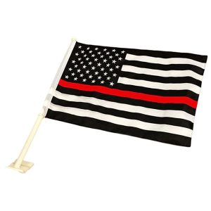 thin red line american car flag