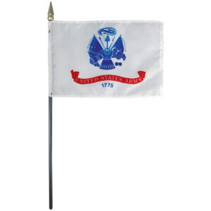 army 4" x 6" e gloss stick flag