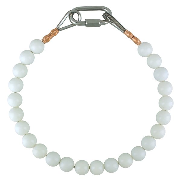 flagpole retainer ring beaded white for 7" dia poles