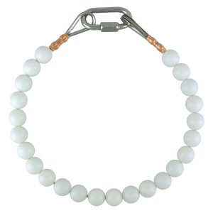 flagpole retainer ring beaded white for 6" dia poles