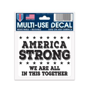 america strong decal black & white