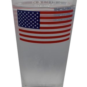 pint glass drinkware us flag
