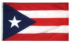 puerto rico 3'x5' nylon outdoor flag with grommets