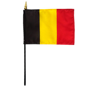 belgium 4"x6" stick flag