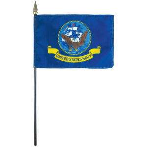 navy 8"x12" stick flag