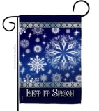 let it snow dream garden flag