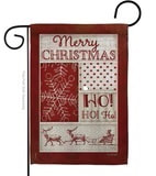 ho ho ho red collage garden flag