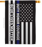 honor blue lives house flag