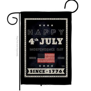 happy 4th of july garden flag