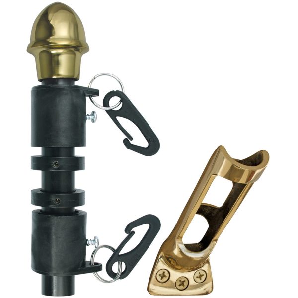 regal flag set black fiberglass porch pole (no flag)