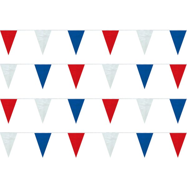 streamer r w b poly pennant 100'
