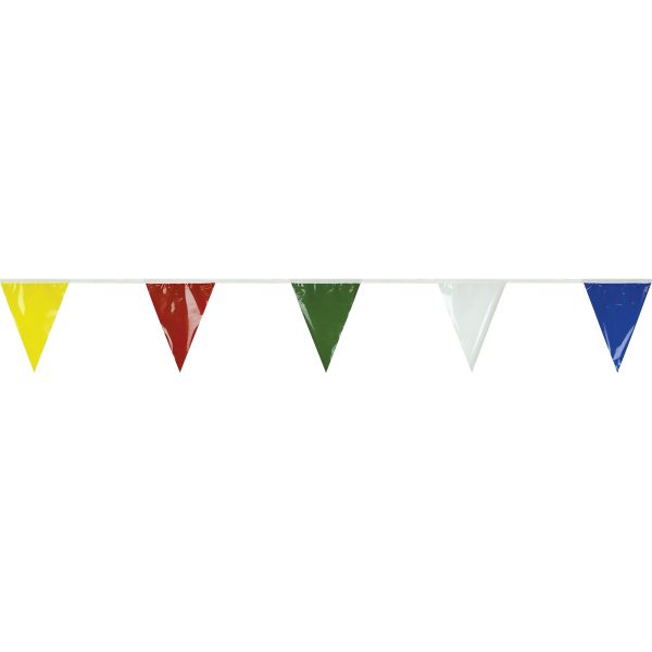 streamer multi color poly pennant 100'