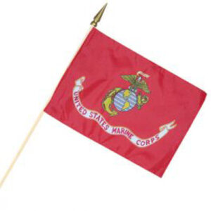 marine corps 12"x18" e poly stick flag