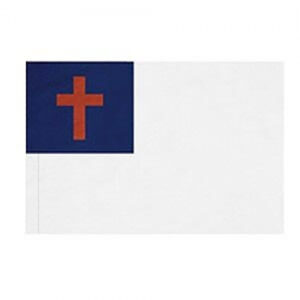 christian flag 4'x6' indoor with pole hem (no fringe)