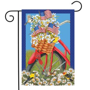 spring bicycle garden flag