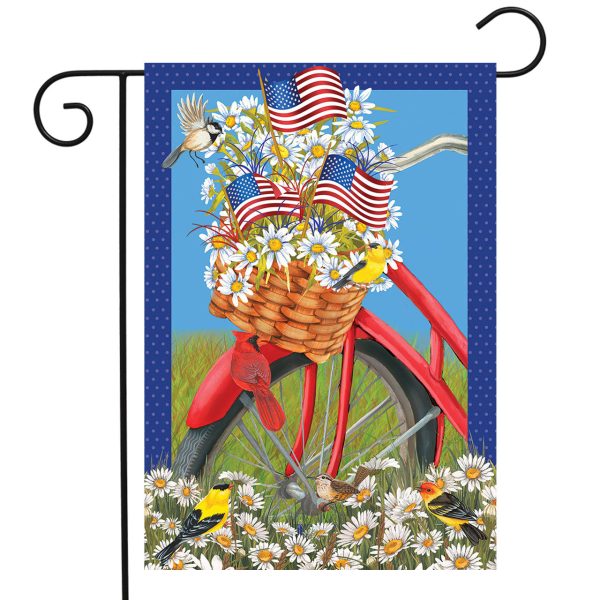 spring bicycle garden flag