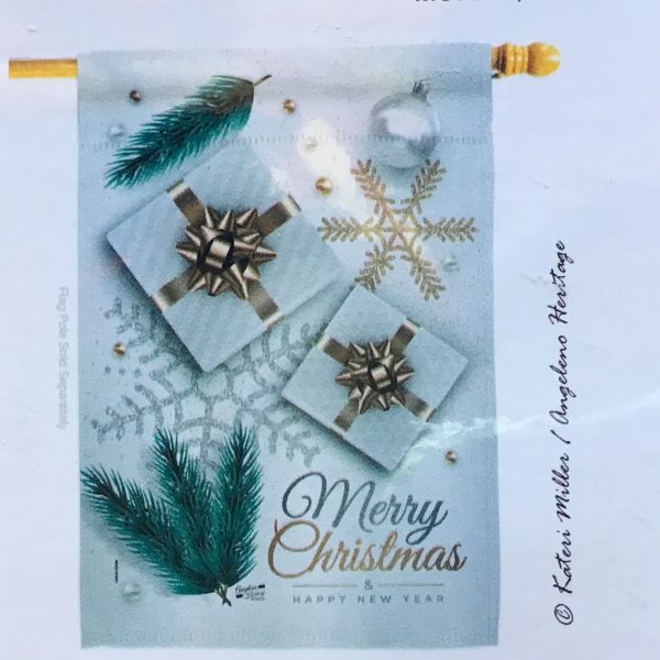 christmas presents house flag