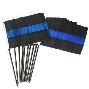 thin blue line 4" x 6" stick flag pack of 10