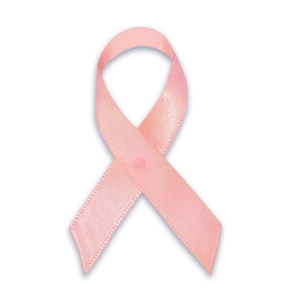 pink awarness ribbon with pin