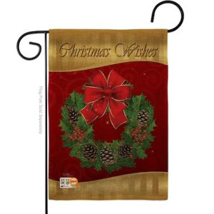 christmas wishes garden flag