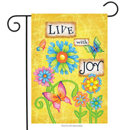 live with joy garden flag