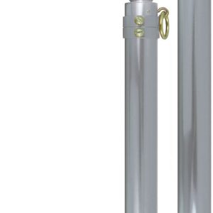 deluxe alum (silver) 2 section indoor flagpole 8'x1 1/8"