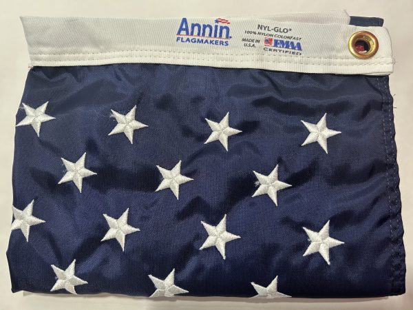 u.s. 2.5'x4' nyl glo flag with grommets